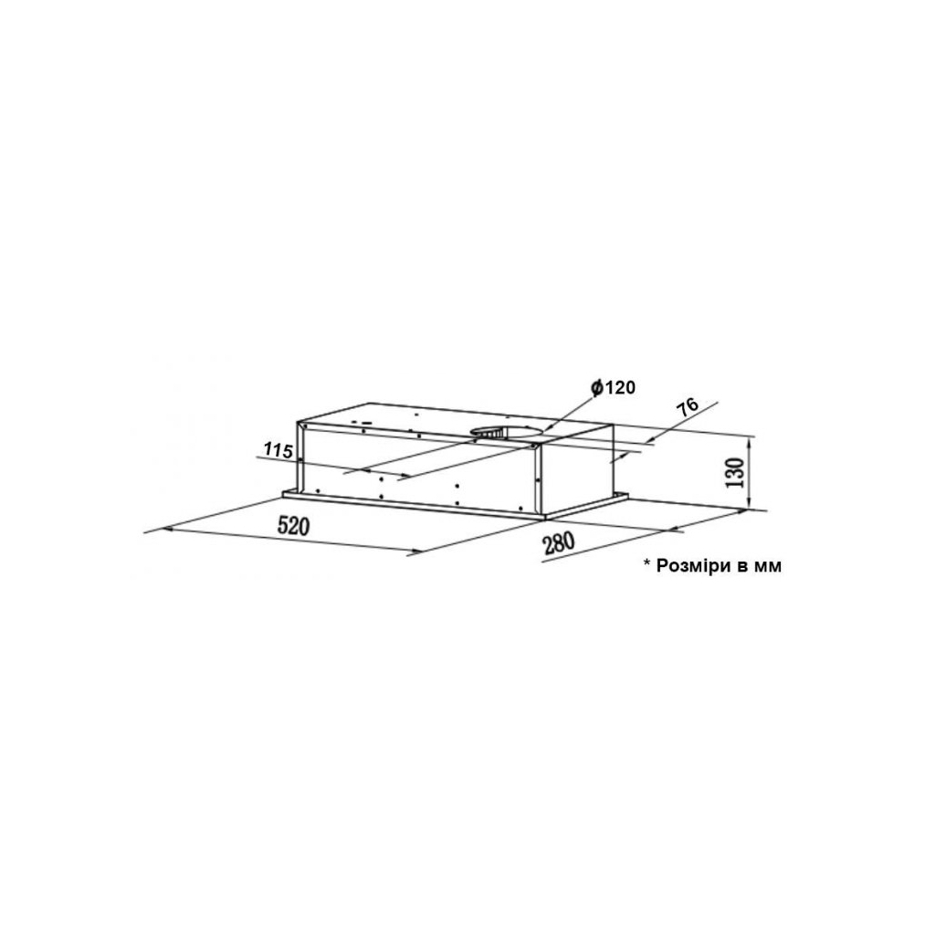 Вытяжка кухонная Interline BLOW IX A/60/PB - 8