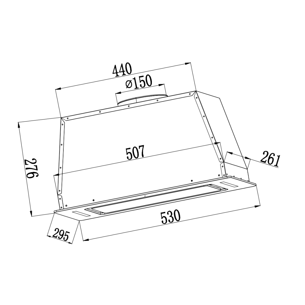 Вытяжка кухонная Interline JOLLY BL A/60/GL/K - 11