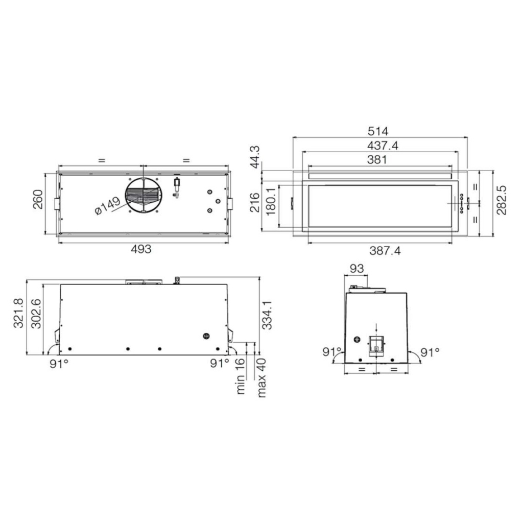Вытяжка кухонная Elica LANE B IX/A/52 - 9