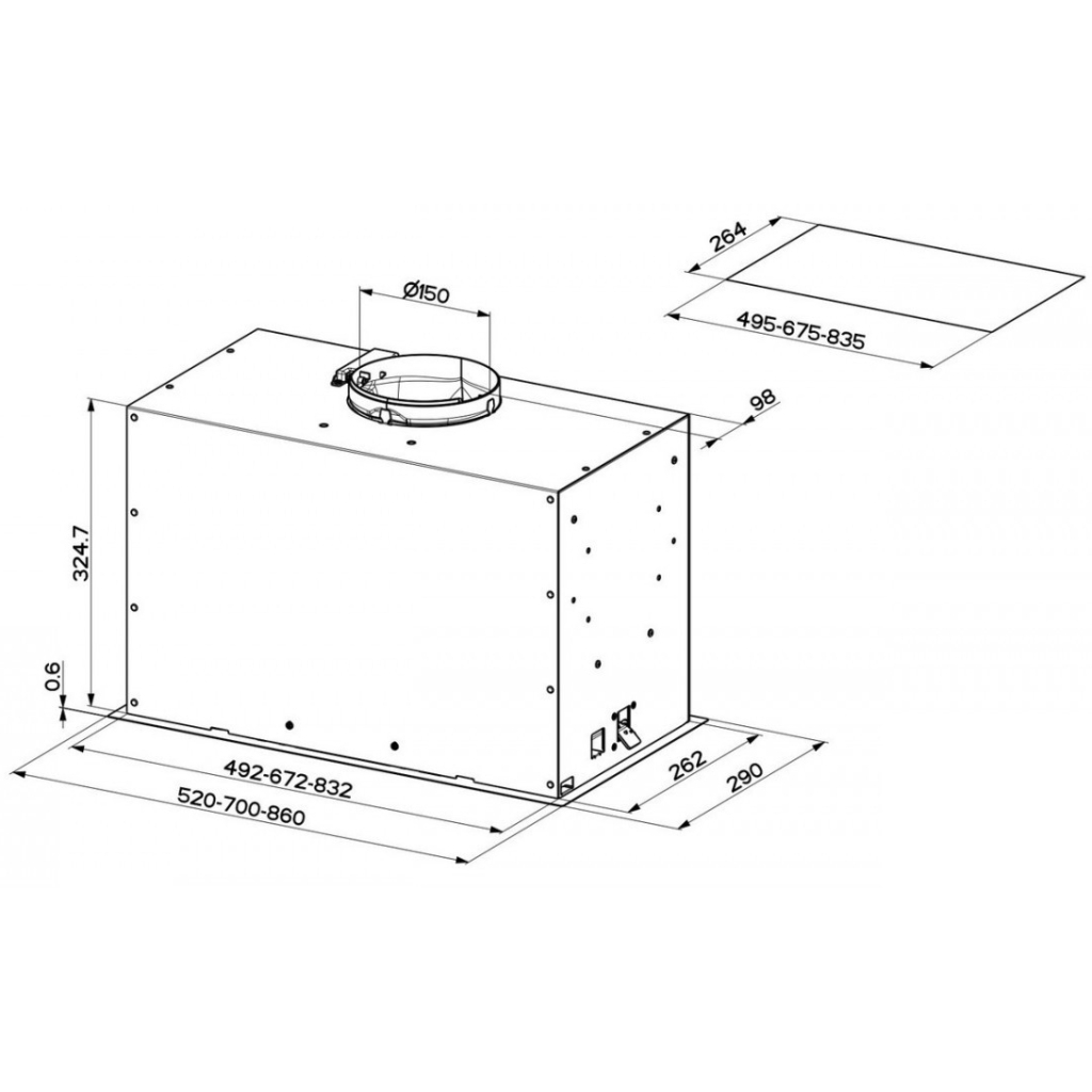 Вытяжка кухонная Faber INKA LUX EVO BK MATT A52 - 2