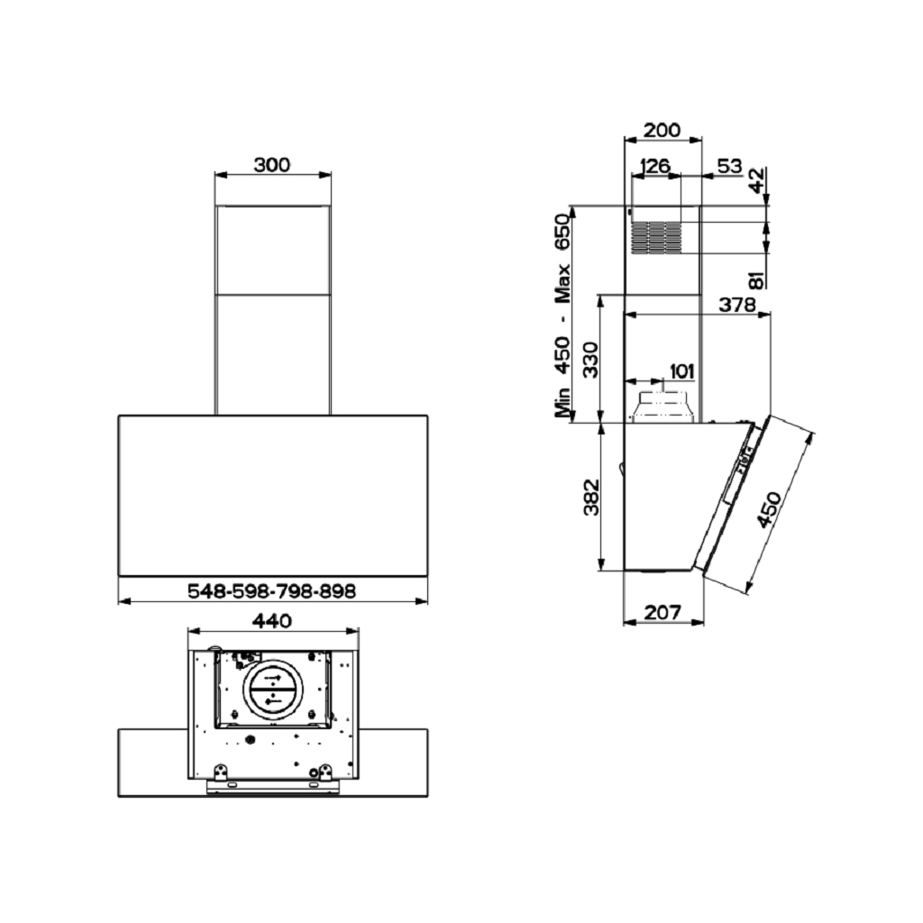 Вытяжка кухонная Faber DAISY + BK A80 - 2