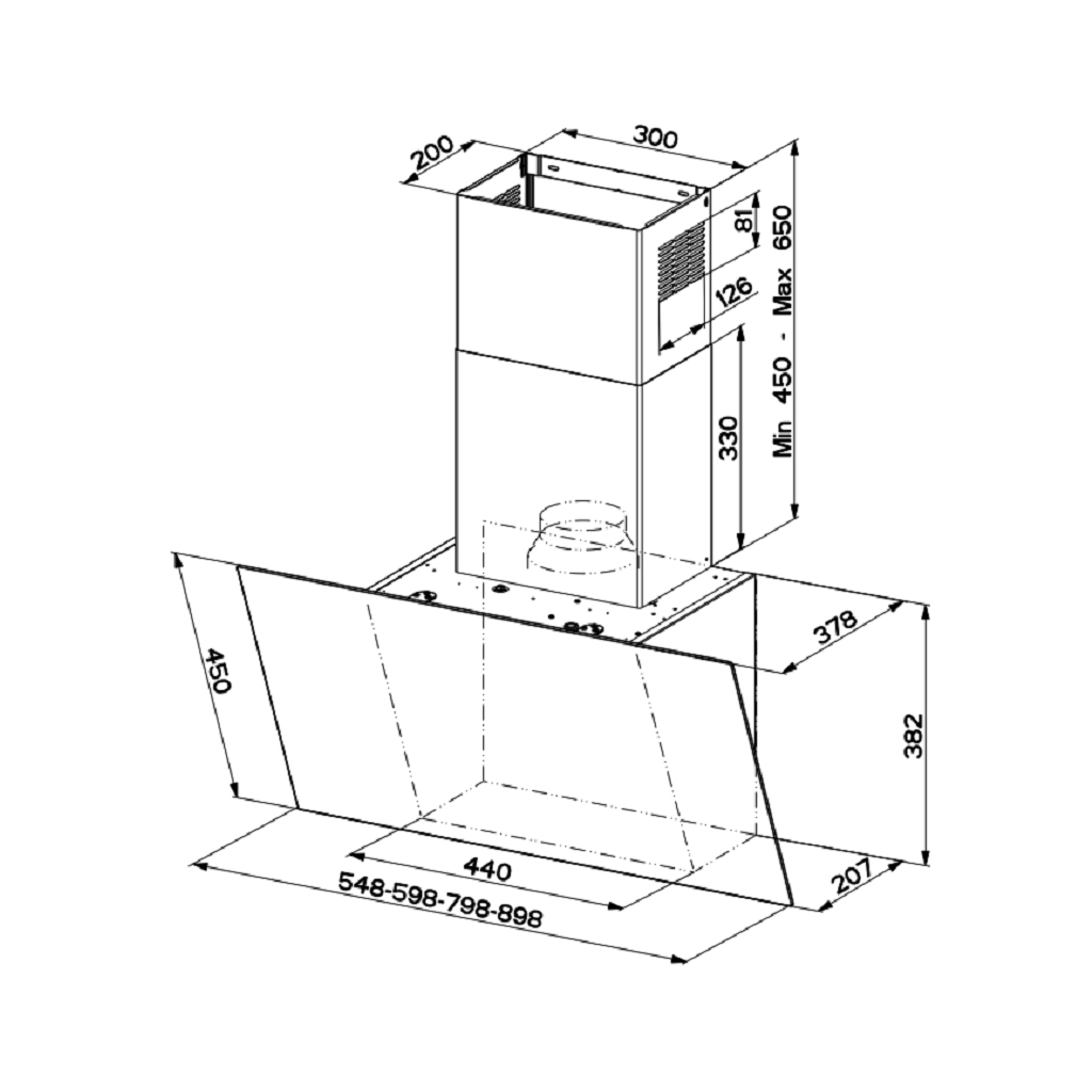 Вытяжка кухонная Faber DAISY + WH A55 - 1