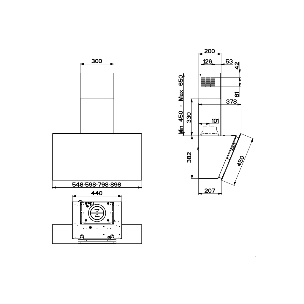 Вытяжка кухонная Faber DAISY + WH A80 - 2