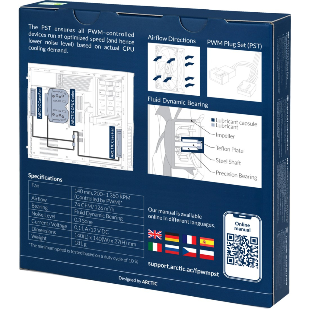 Кулер для корпуса Arctic F14 PWM PST (ACFAN00219A) - 4