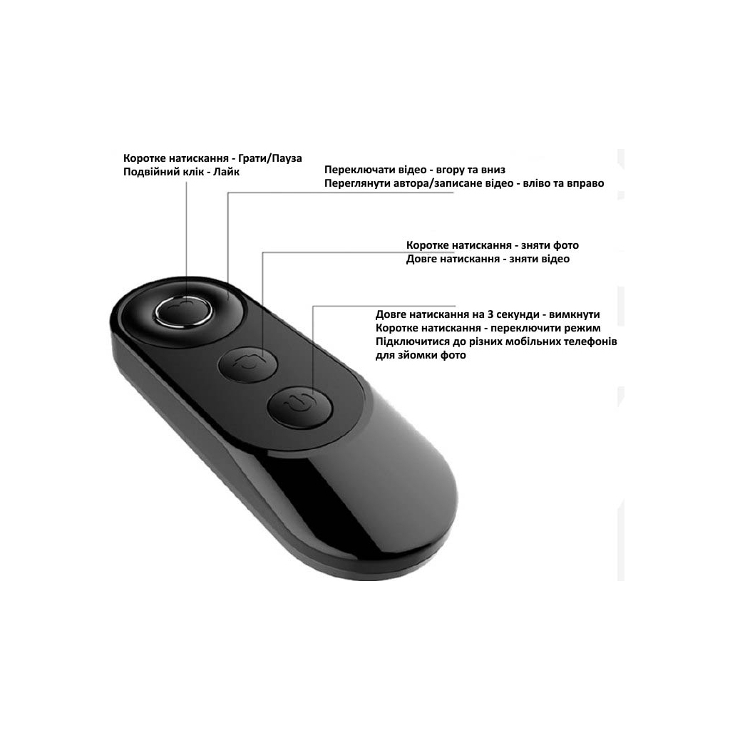 Пульт ДУ для фото- видеокамер XoKo K9 TikTok, bluetooth (XK-K9-TKT) - 4