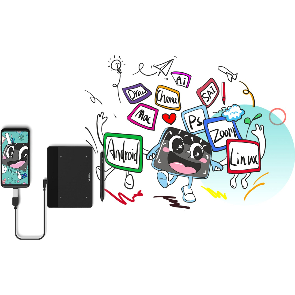 Графический планшет XP-Pen Deco Fun Black (Deco Fun L_BK) - 11