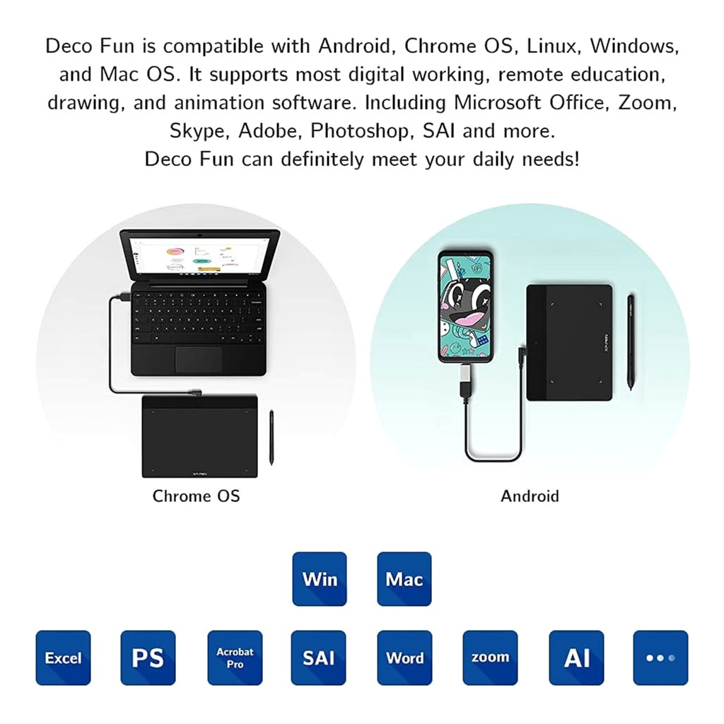 Графический планшет XP-Pen Deco Fun L Pink (Deco Fun L_R) - 6