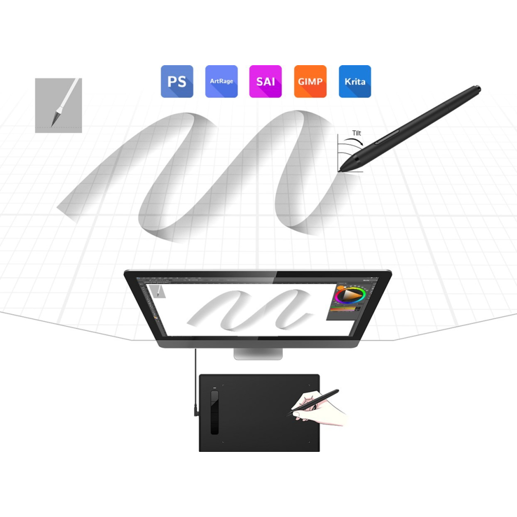 Графический планшет XP-Pen Star G960S Plus Black - 9 Графический планшет XP-Pen Star G960S Plus Black - 9