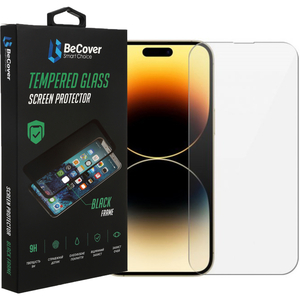 Стекло защитное BeCover Apple iPhone 14 Pro 3D Crystal Clear Glass (708086)