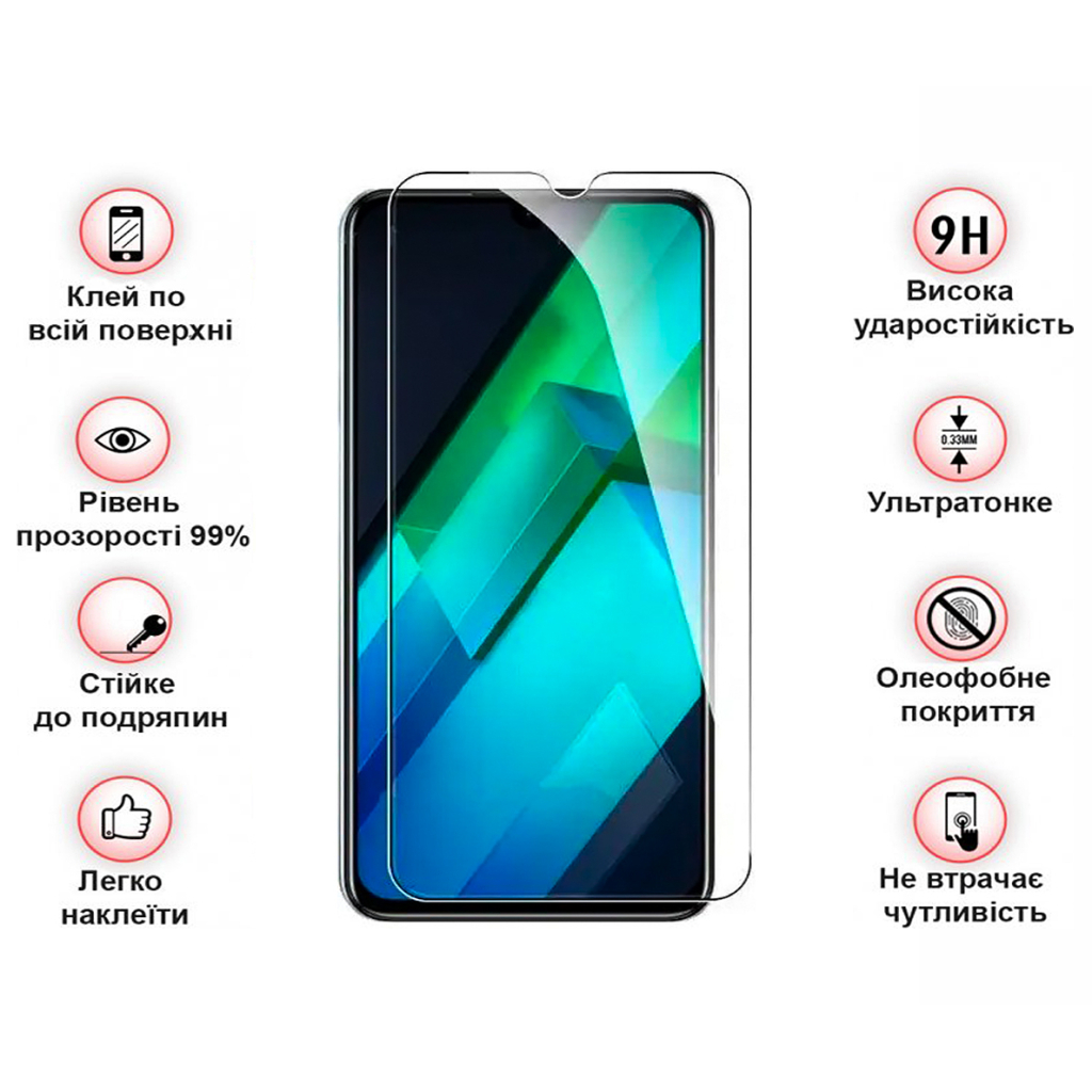 Стекло защитное BeCover Infinix Hot 12 (X663D) 3D Crystal Clear Glass (708088) - 2