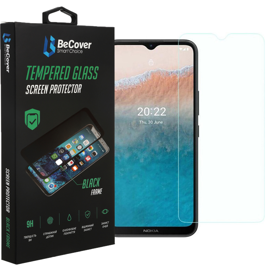 Стекло защитное BeCover Nokia C21 Plus 3D Crystal Clear Glass (708095)