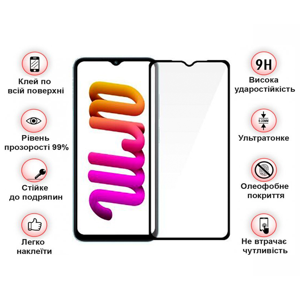 Стекло защитное BeCover Poco M5 4G Black (708148) - 2