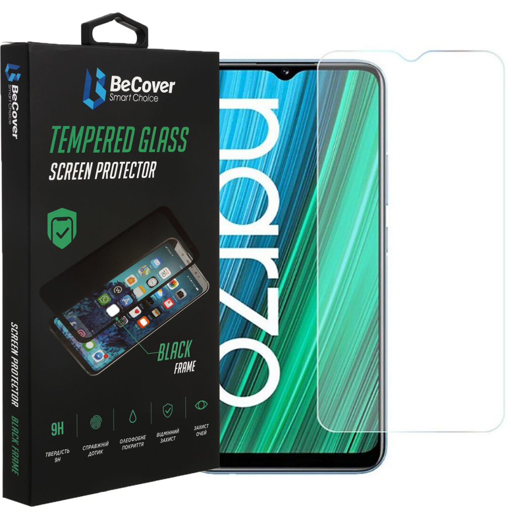 Стекло защитное BeCover Realme Narzo 50A 3D Crystal Clear Glass (708127)