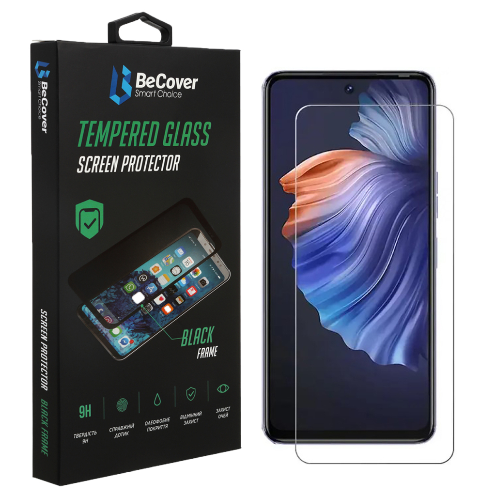 Стекло защитное BeCover Tecno Camon 19 Neo (CH6i) 3D Crystal Clear Glass (708134)