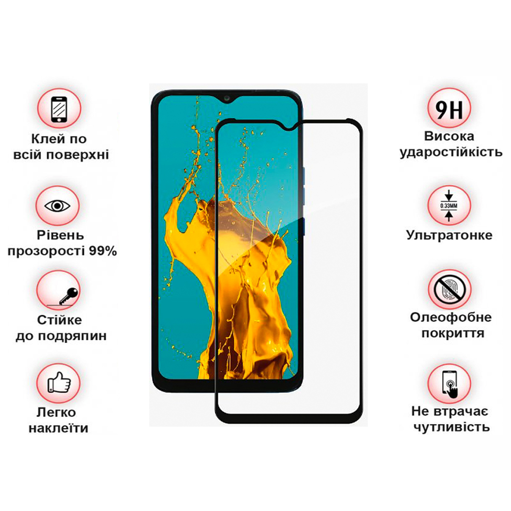 Стекло защитное BeCover Tecno Pop 5 LTE (BD4i) / (BD4a) Black (708164) - 2