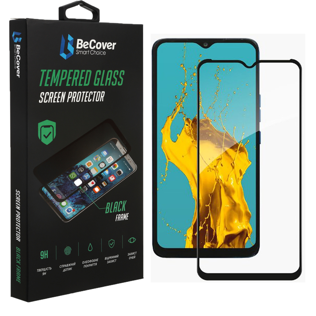 Стекло защитное BeCover Tecno Pop 5 LTE (BD4i) / (BD4a) Black (708164)