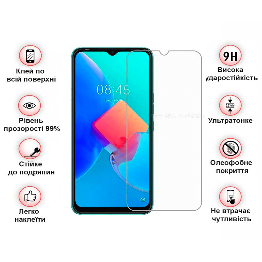 Стекло защитное BeCover Tecno Spark 9 Pro (KH7n) 3D Crystal Clear Glass (708135) - 2
