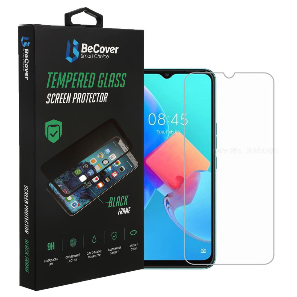 Стекло защитное BeCover Tecno Spark 9 Pro (KH7n) 3D Crystal Clear Glass (708135)