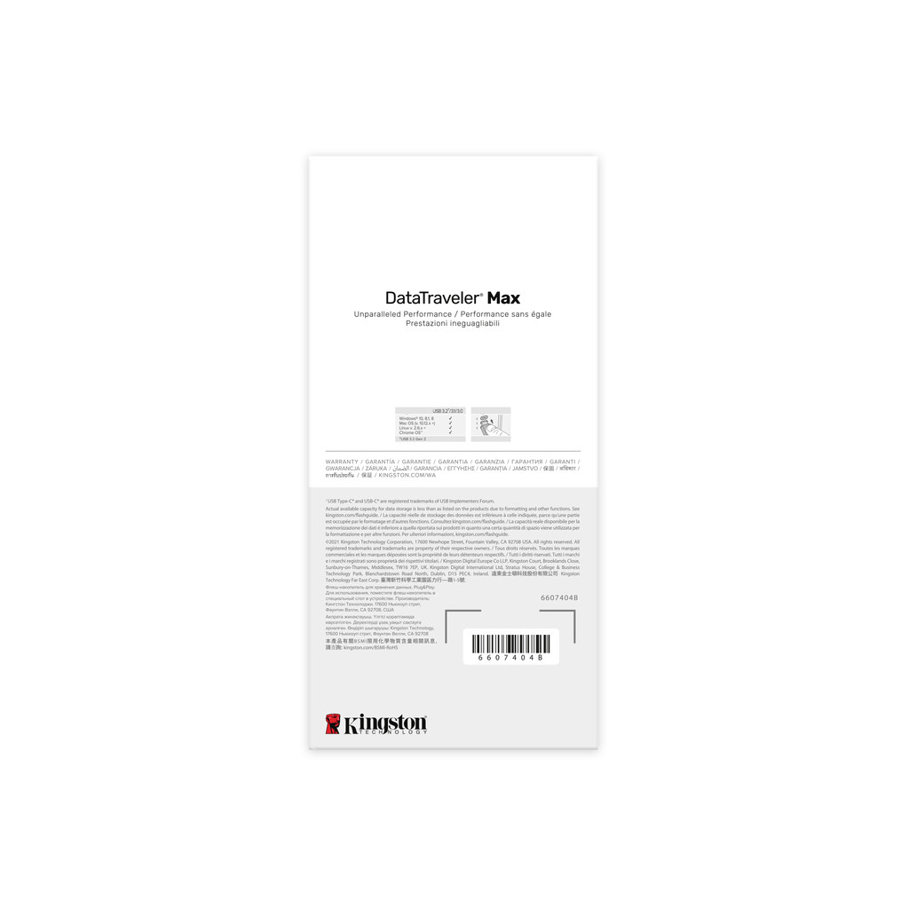 USB флеш накопитель Kingston USB-накопичувач 1TB DataTraveler Max USB 3.2 Gen 2 Type-C Black (DTMAX/1TB) - 9