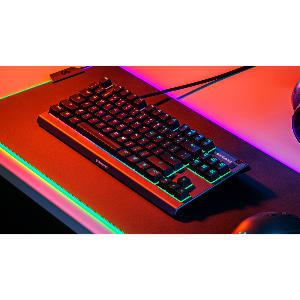 Клавиатура SteelSeries Apex 3 TKL USB UA Black (SS64817) - 7