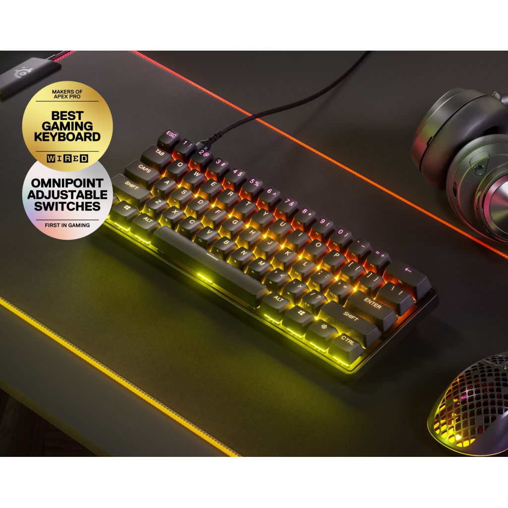 Клавиатура SteelSeries Apex Pro Mini USB UA Black (SS64820) - 5