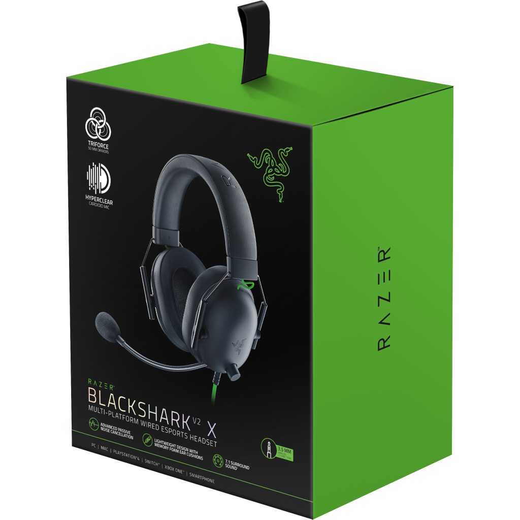 Наушники Razer Blackshark V2 X USB Black (RZ04-04570100-R3M1) - 5