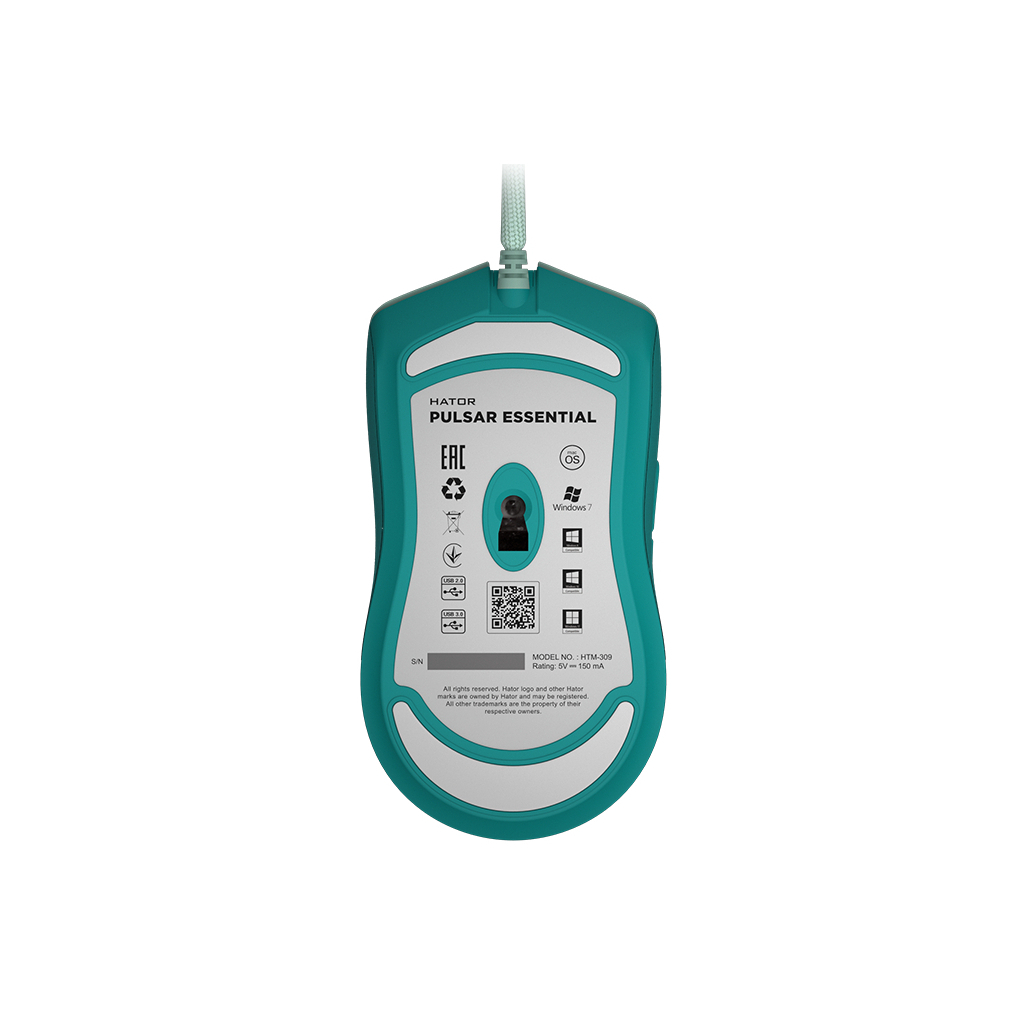 Мышка Hator Pulsar Essential USB Mint (HTM-309) - 5