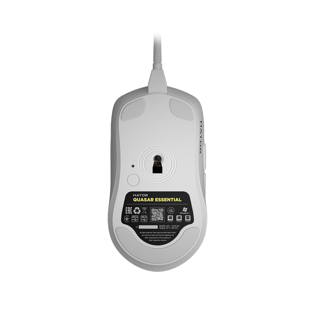 Мышка Hator Quasar Essential USB White (HTM-401) - 5