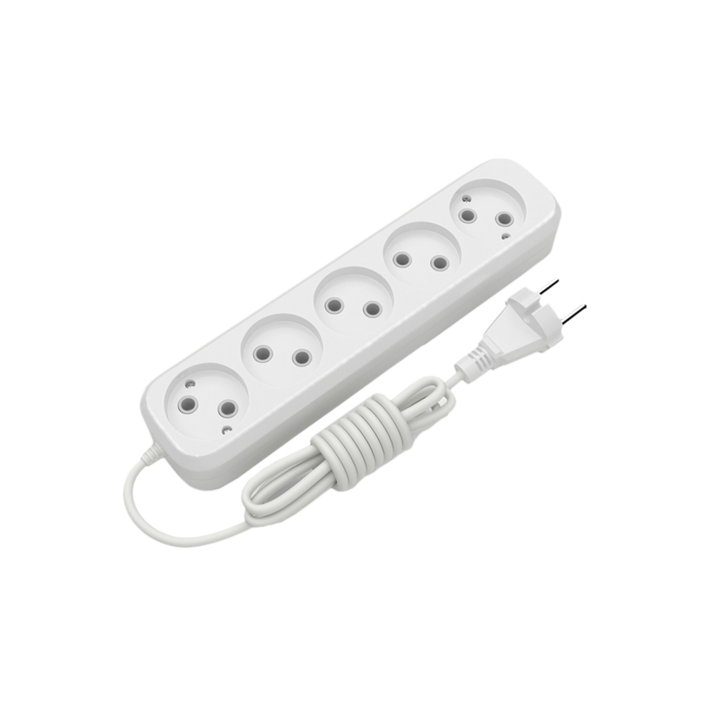 Сетевой удлинитель Electrum C-ES-1816 3.0m 5 роз, white (C-ES-1816) Сетевой удлинитель Electrum C-ES-1816 3.0m 5 роз, white (C-ES-1816)