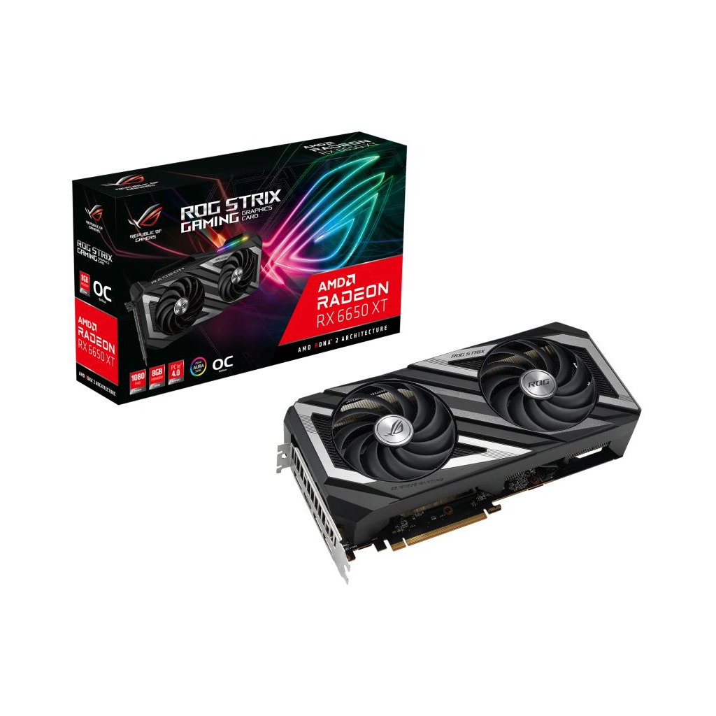 Видеокарта ASUS Radeon RX 6650 XT 8Gb ROG STRIX OC GAMING (ROG-STRIX-RX6650XT-O8G-GAMING)