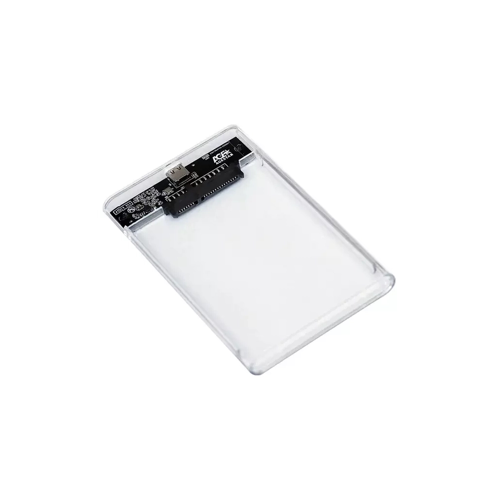 Карман внешний AgeStar 2.5", USB 3.2, 9.5 mm / 7 mm HDD/SSD, Transparent (3UB2P4C (Transparent)) - 1