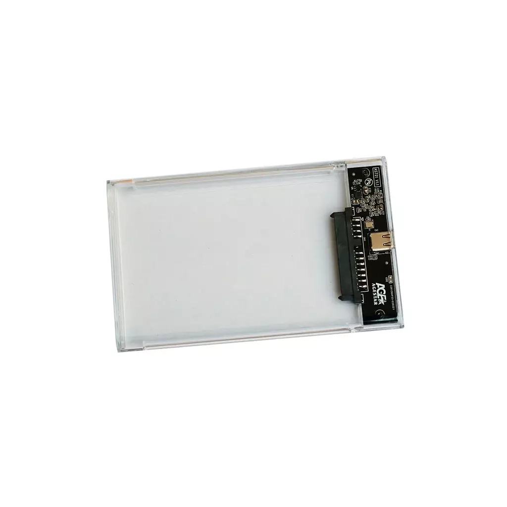 Карман внешний AgeStar 2.5", USB 3.2, 9.5 mm / 7 mm HDD/SSD, Transparent (3UB2P4C (Transparent)) - 2