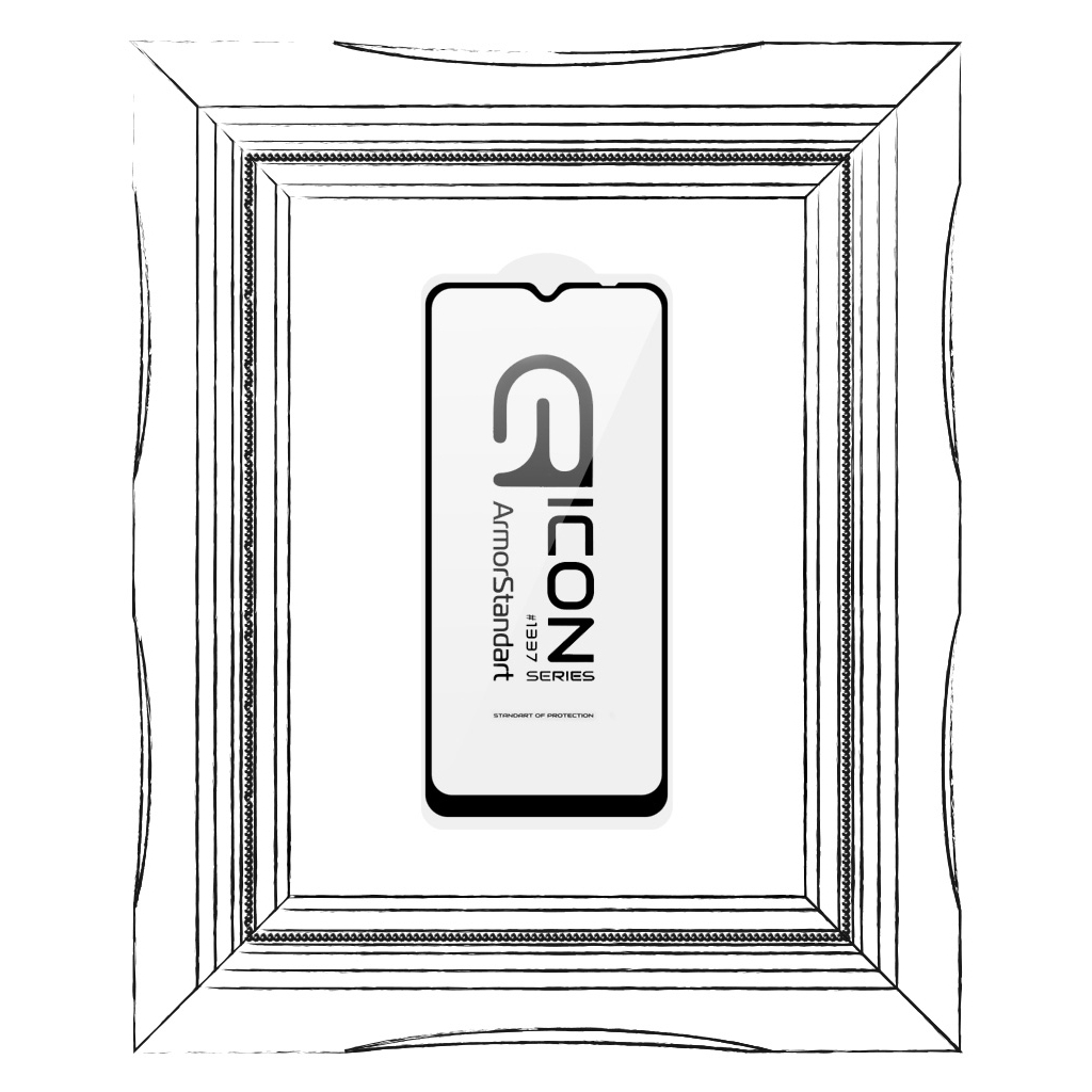Стекло защитное Armorstandart Icon Samsung A04 / A04s / A04e / M04 / F04 Black (ARM63894) - 2