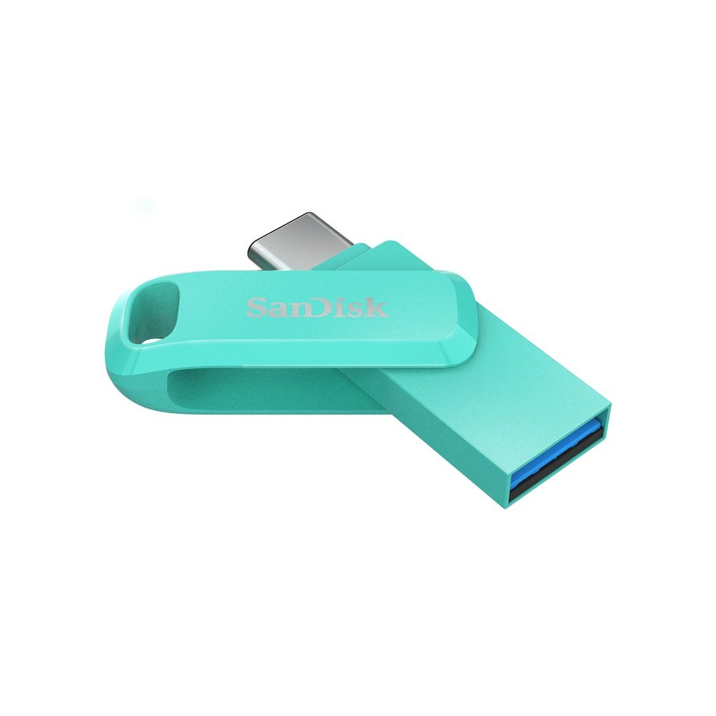 USB флеш накопитель SanDisk 128GB Ultra Dual Drive Go USB 3.1/Type C Green (SDDDC3-128G-G46G) - 1