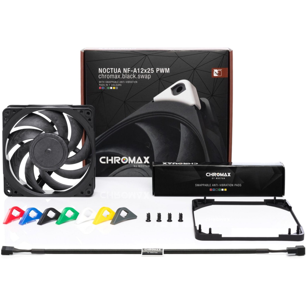 Кулер для корпуса Noctua REDUX (NF-A12x25 PWM CHROMAX. BLACK. SWAP) - 2 Кулер для корпуса Noctua REDUX (NF-A12x25 PWM CHROMAX. BLACK. SWAP) - 2