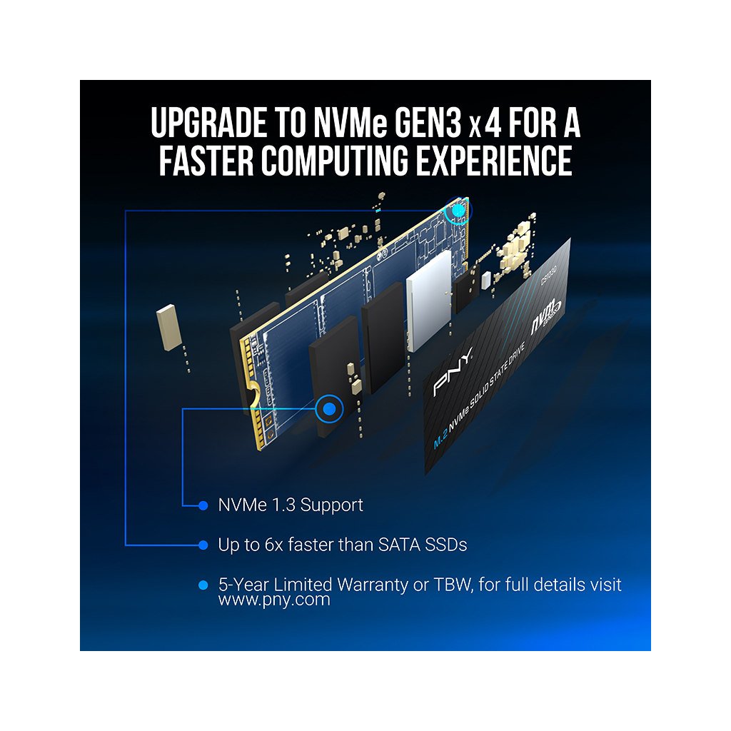 Накопитель SSD M.2 2280 250GB CS1030 PNY (M280CS1030-250-RB) - 3