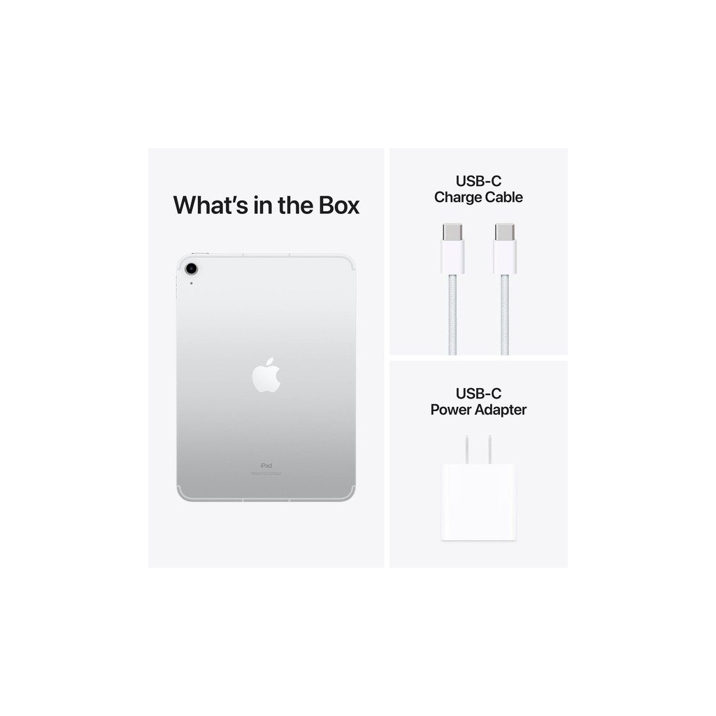 Планшет Apple iPad 10.9" 2022 WiFi + LTE 256GB Silver (10 Gen) (MQ6T3RK/A) - 1
