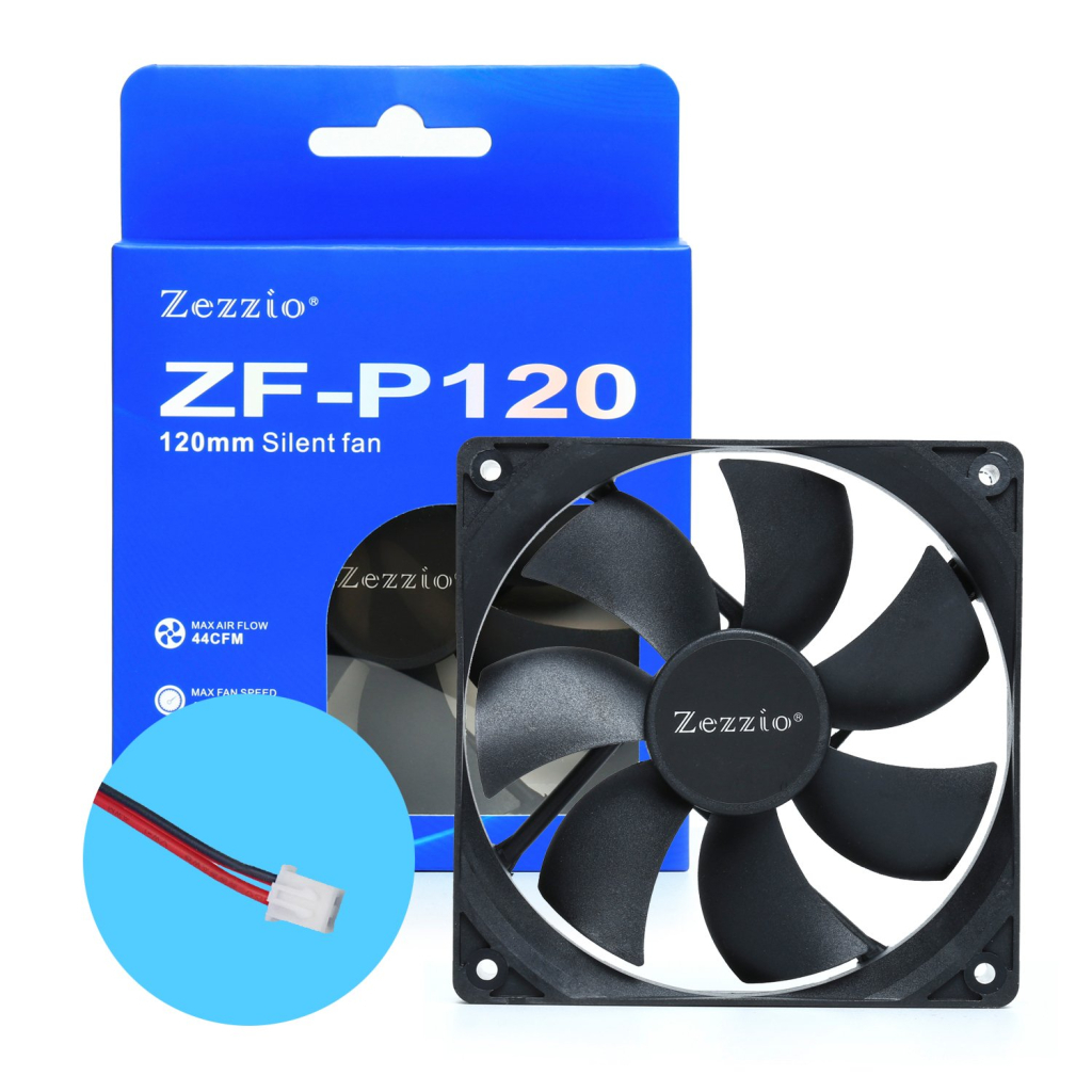 Кулер для корпуса Zezzio ZF-P120 2pin - 4