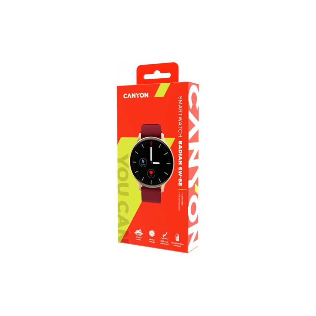 Смарт-часы Canyon CNS-SW68RR Badian Red (CNS-SW68RR) - 7