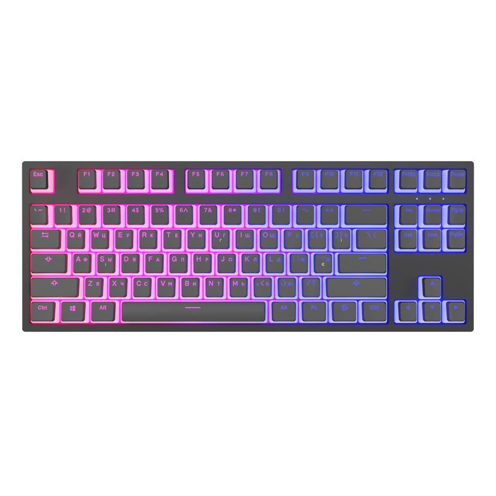 Клавиатура Dark Project KD87A PBT Mechanical Gateron Cap Teal Black (DP-KD-87A-007700-GTC) - 1