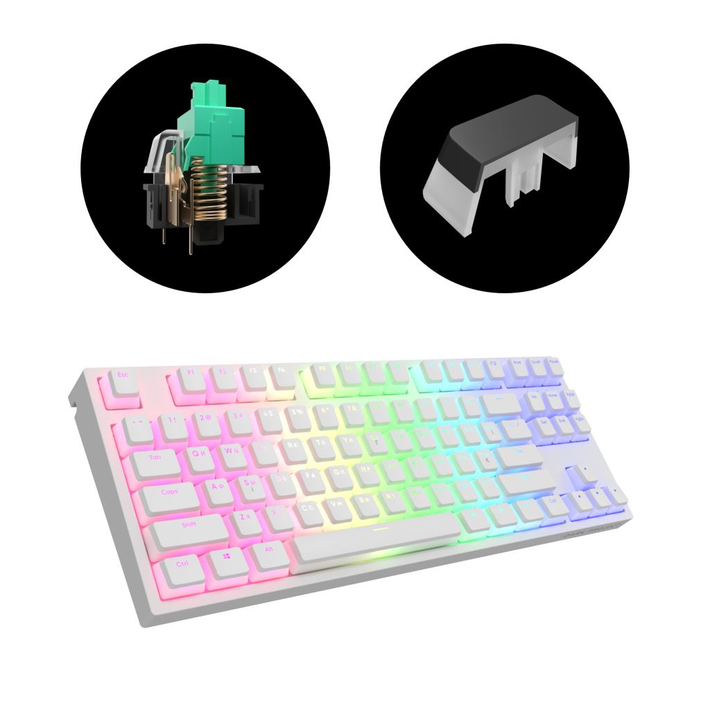 Клавиатура Dark Project KD87A PBT Optical G3ms Sapphire White (DP-KD-87A-105210-GMT) - 3