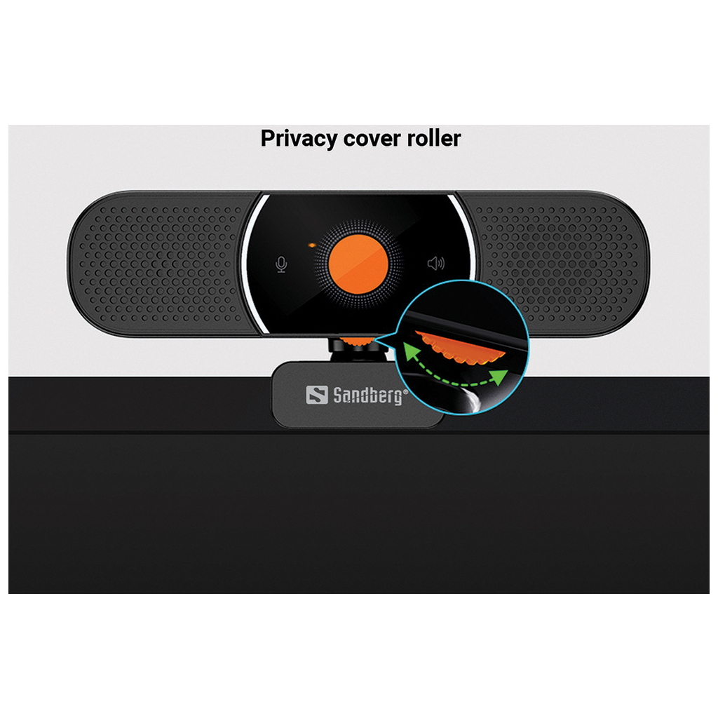 Веб-камера Sandberg All-in-1 Webcam 2K HD Speaker Black (134-37) - 3