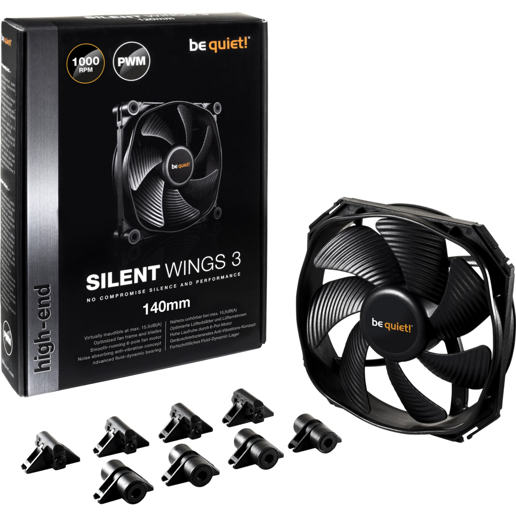 Кулер для корпуса Be quiet! Silent Wings 3 140mm PWM (BL067) - 2