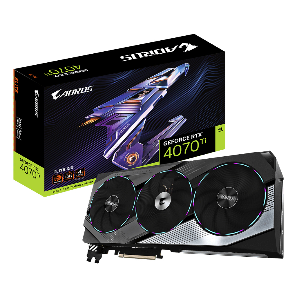 Видеокарта GIGABYTE GeForce RTX4070Ti 12Gb AORUS ELITE (GV-N407TAORUS E-12GD) - 8 Видеокарта GIGABYTE GeForce RTX4070Ti 12Gb AORUS ELITE (GV-N407TAORUS E-12GD) - 8