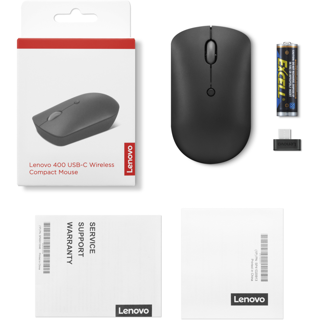 Мышка Lenovo 400 USB-C Wireless Black (GY51D20865) - 6