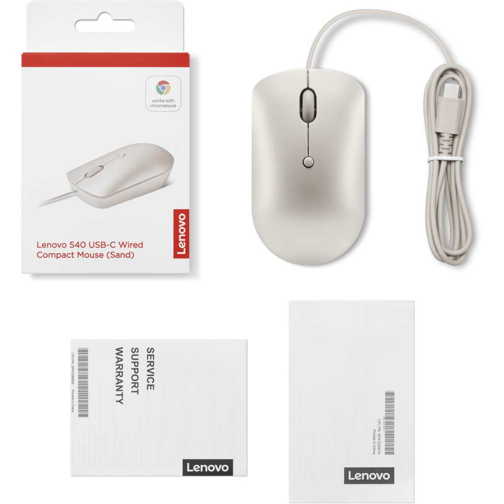 Мышка Lenovo 540 USB-C Wired Sand (GY51D20879) - 5