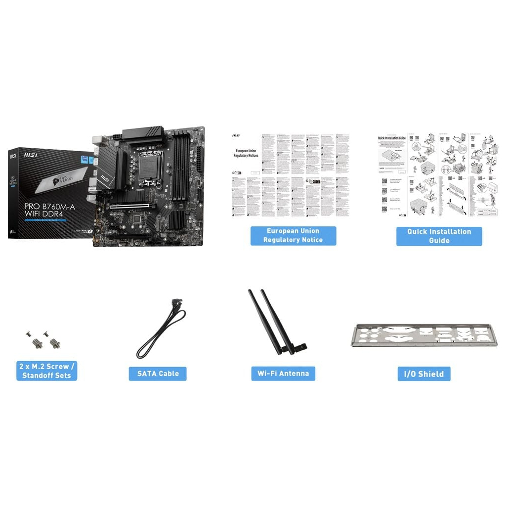 Материнская плата MSI PRO B760M-A WIFI DDR4 - 6