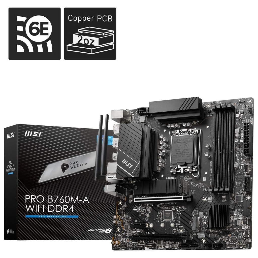 Материнская плата MSI PRO B760M-A WIFI DDR4