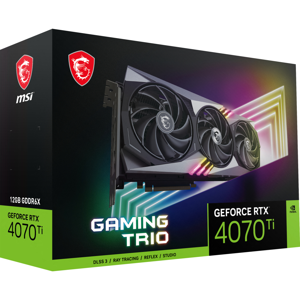 Видеокарта MSI GeForce RTX4070Ti 12Gb GAMING TRIO (RTX 4070 Ti GAMING TRIO 12G) - 3