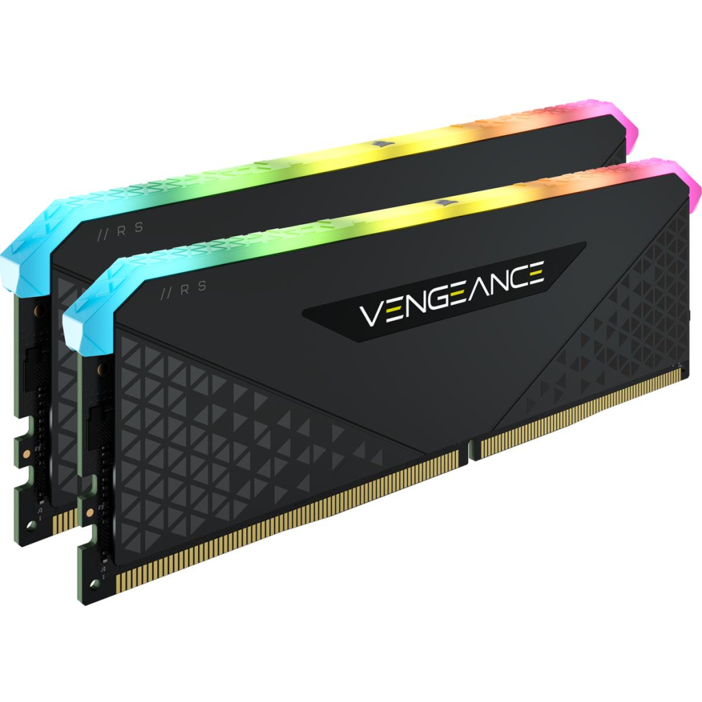 Модуль памяти для компьютера DDR4 16GB (2x8GB) 3600 MHz Vengeance RGB RS Black Corsair (CMG16GX4M2D3600C18)